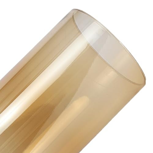 SINOMAN Amber Glass Lamp Shade Cylindrical Transparent Golden Brown Globe for Pendant Lights, Wall Sconces, Chandeliers and Ceiling Fixtures Vintage Style Amber Glass Light Cover for Home - Image 3