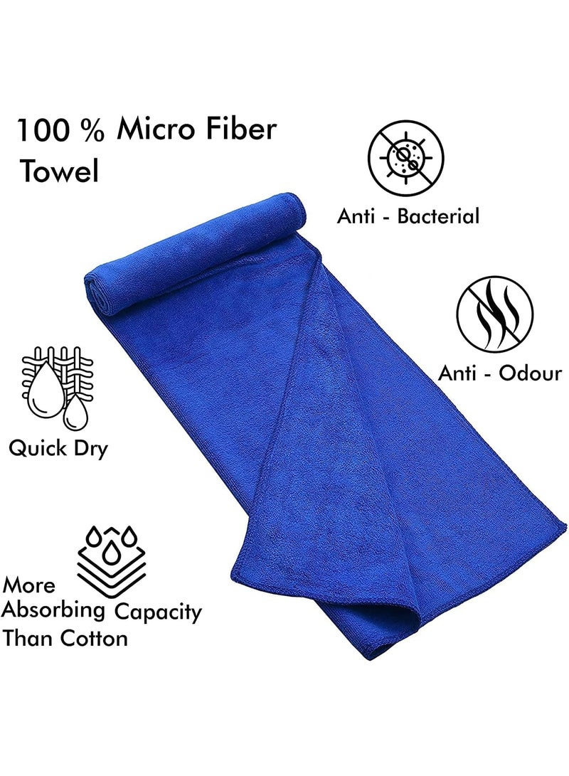 Fabienne Microfiber Gym Towel 50 × 90 cm – Quick-Dry, Soft, Lightweight & Highly Absorbent Sports Towel for Gym, Yoga & Travel (Blue) - Image 2
