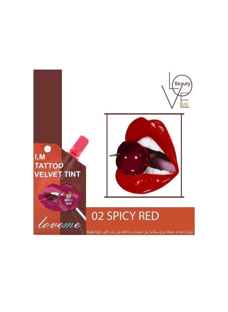 لوف مي ايم تاتو فيلفيت تنت 02 سبايسي ريد - Image 1