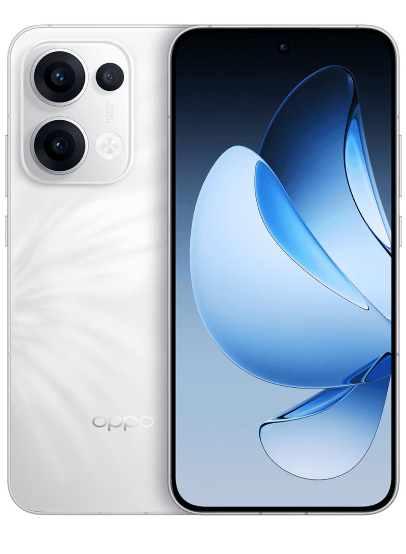 OPPO Reno 13 Mobile 12GB+256GB White features a 6.7-inch FHD+ AMOLED display with a 120Hz refresh rate, a 240Hz touch sampling rate, a 2,160Hz PWM dimming rate, Mediatek Dimensity 8350 chipset with Google play Chinese version - Image 2
