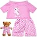 Skicuff 2 Pcs Bear Clothes Outfit Fit Most 1216 Inch Stuffed Clothing Cute Plush Doll Clothes Plushy Bear Pajamas for Stuffed Make Your Own Plush BearsUnicorn StylePink - Image 2