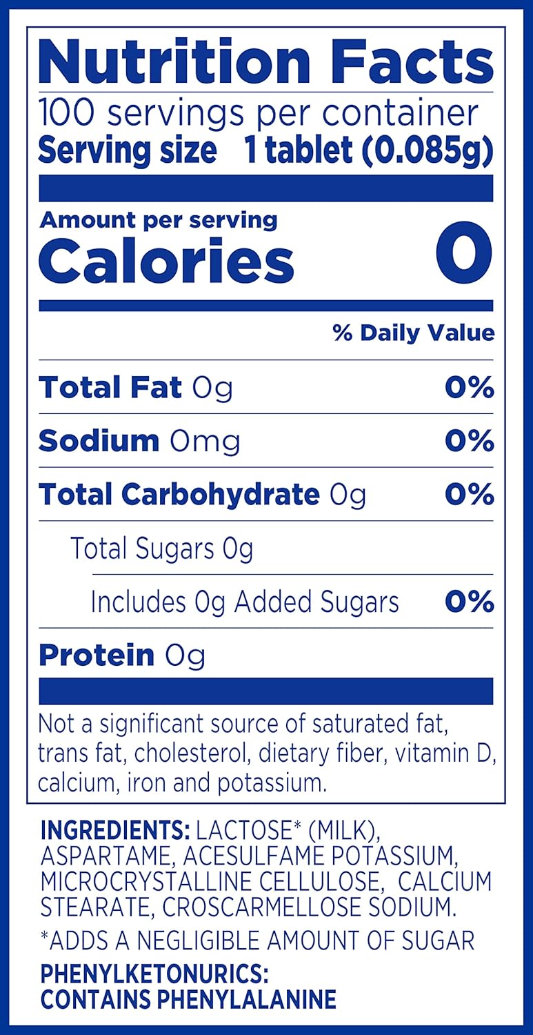 Equal Original 0 Calorie Sweetener Tablets - Sugar Substitute, 100 Count - Image 2