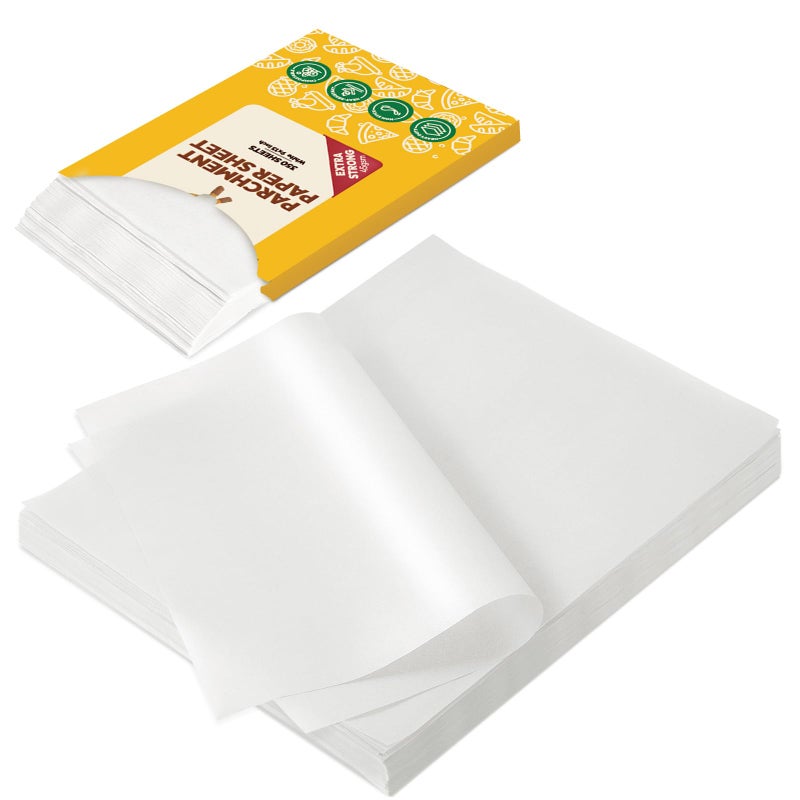 katbite Katbite 350Pcs 9x13 In Parchment Paper Sheets Heavy Duty White Baking Paper Nonstick  Oil Proof for Oven Air Fryer Grilling Steaming and Cooking Bread Advanced Series 