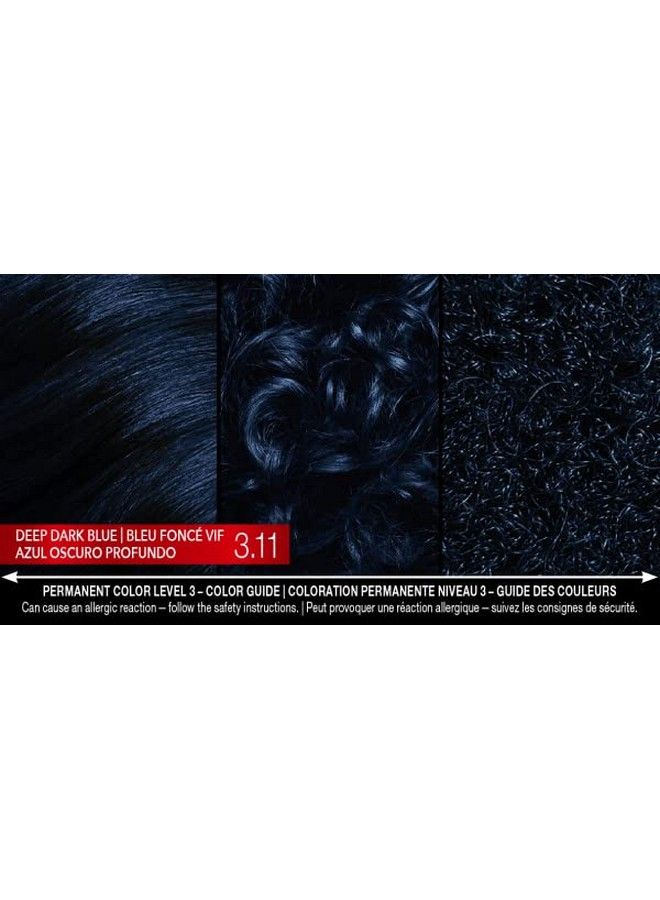 Schwarzkopf Keratin Color Permanent Hair Color Cream 3.11 Deep Dark Blue 1 Kit - Image 3