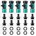 JUSONEY JUSONEY Hose Shut Off Valve - Garden Hose Connectors, 5PCS Hose Quick Connector with Valve + 10 Pcs Rubber Washers +  - Image 2