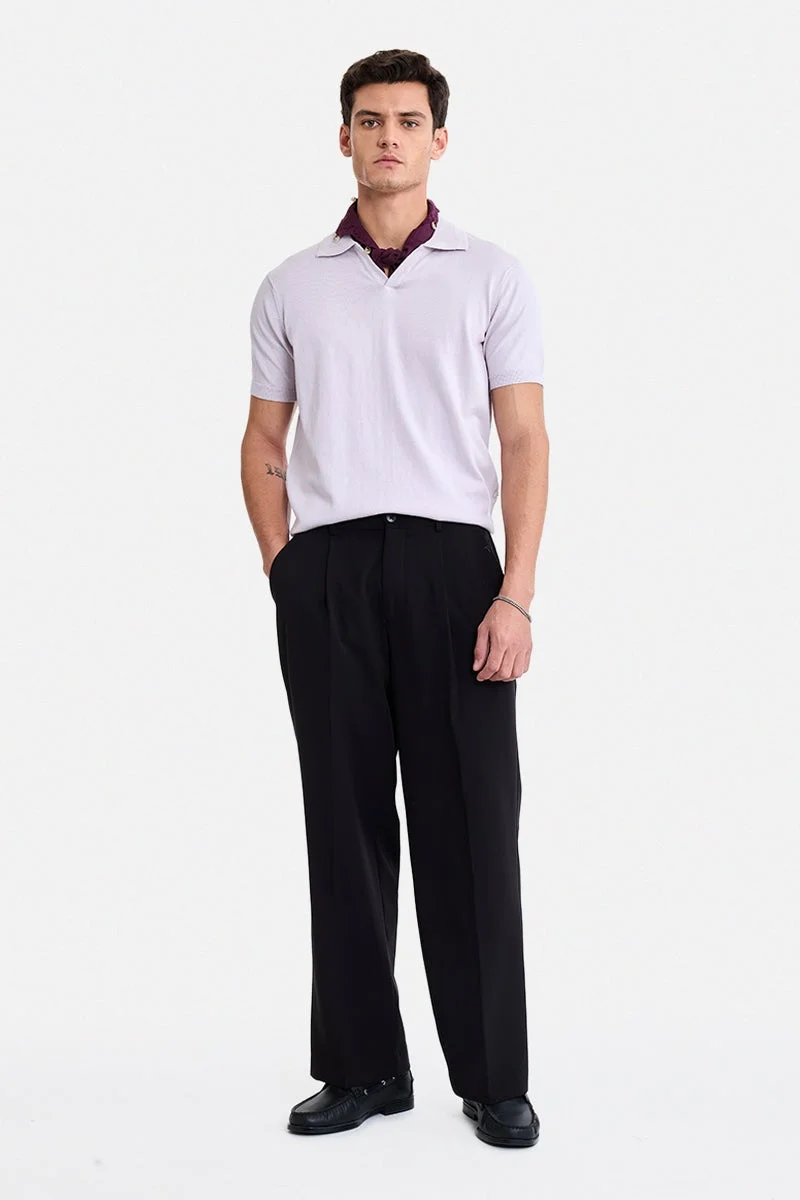 سنيتش Light Pink Textured Short Sleeve Regular Fit T-Shirt