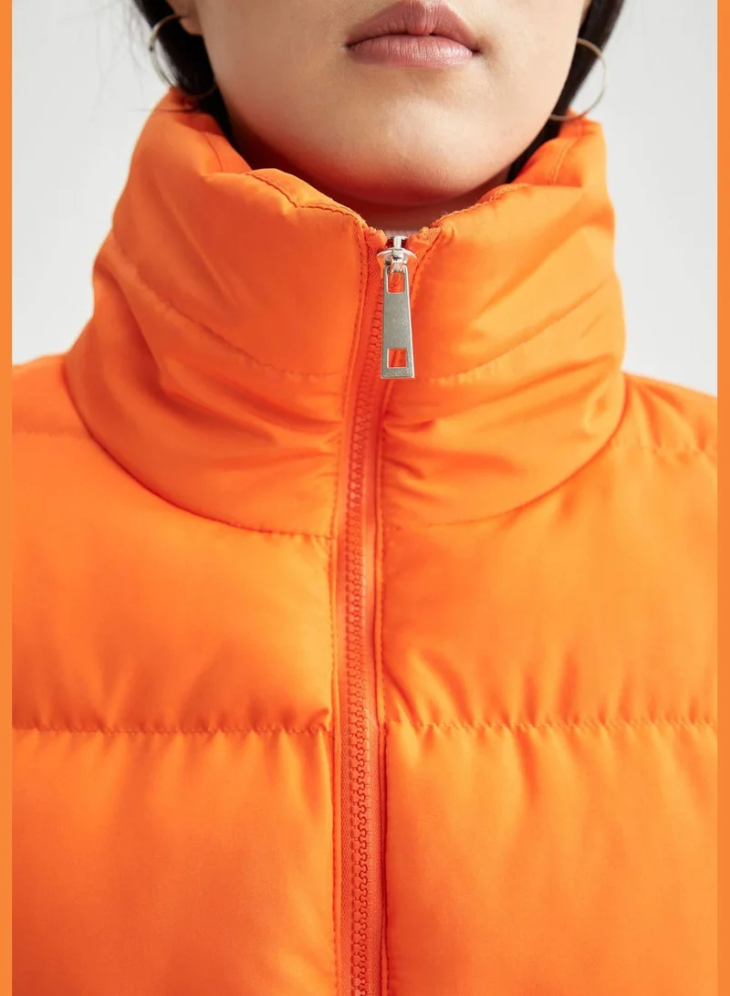 DeFacto Basic Zippered Puffer Jacket