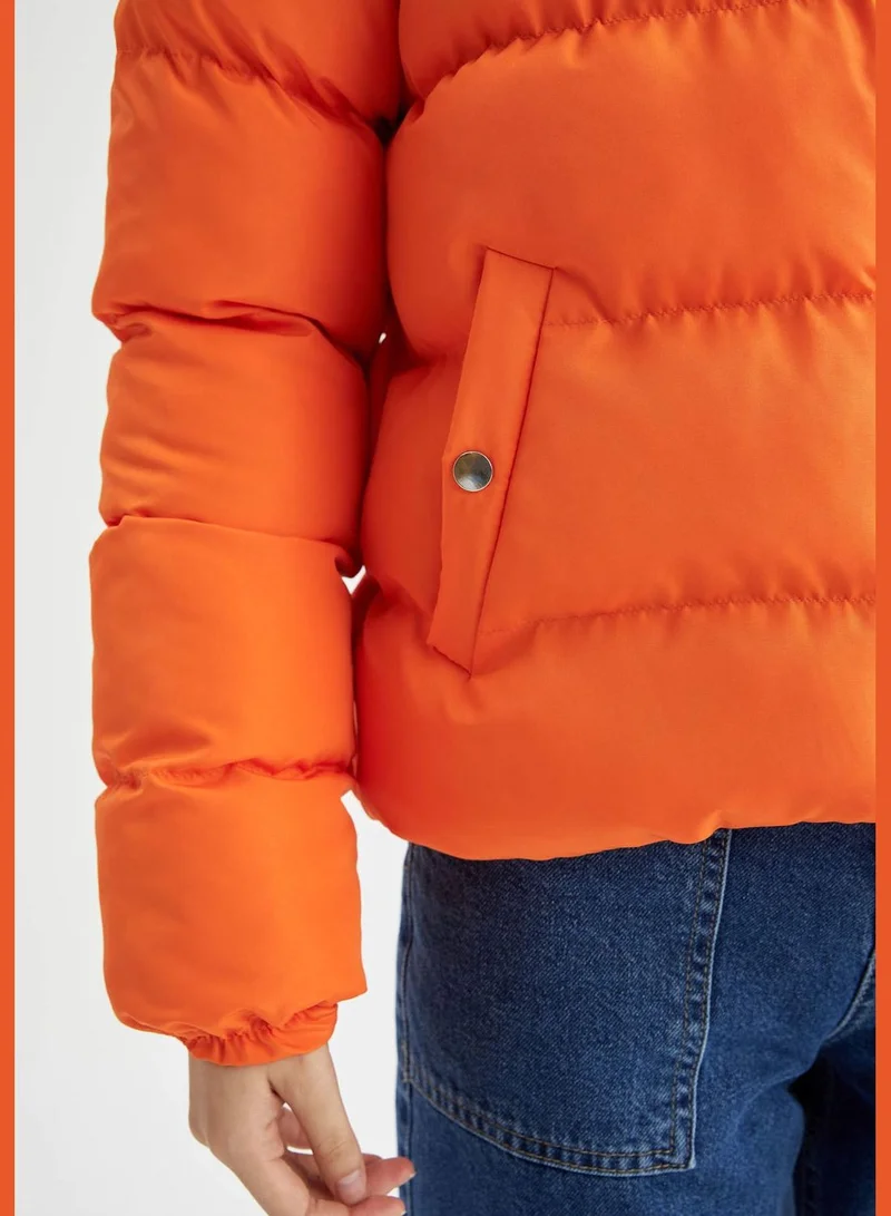 DeFacto Basic Zippered Puffer Jacket
