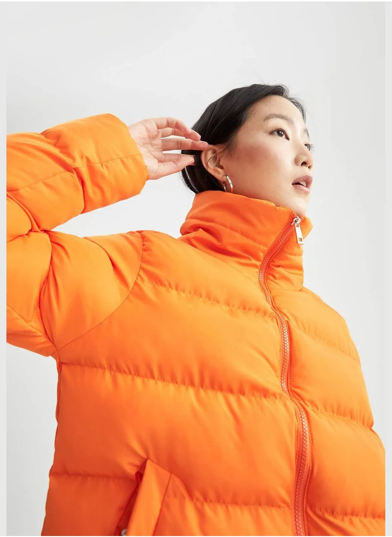 DeFacto Basic Zippered Puffer Jacket