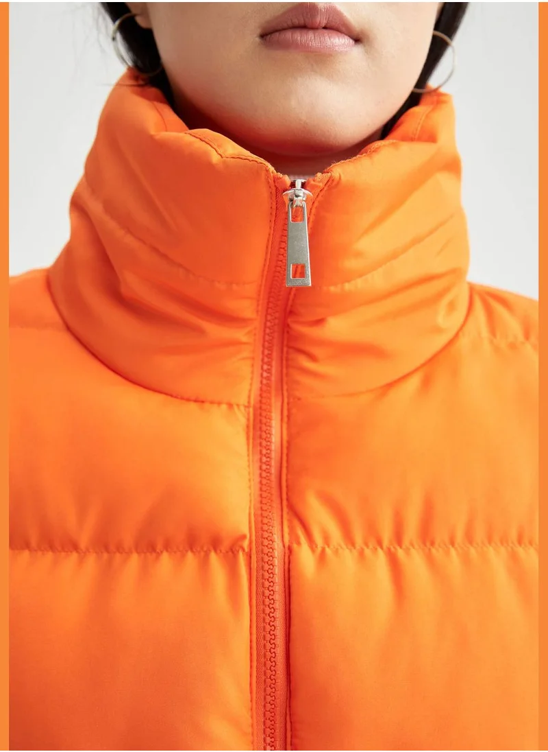 DeFacto Basic Zippered Puffer Jacket