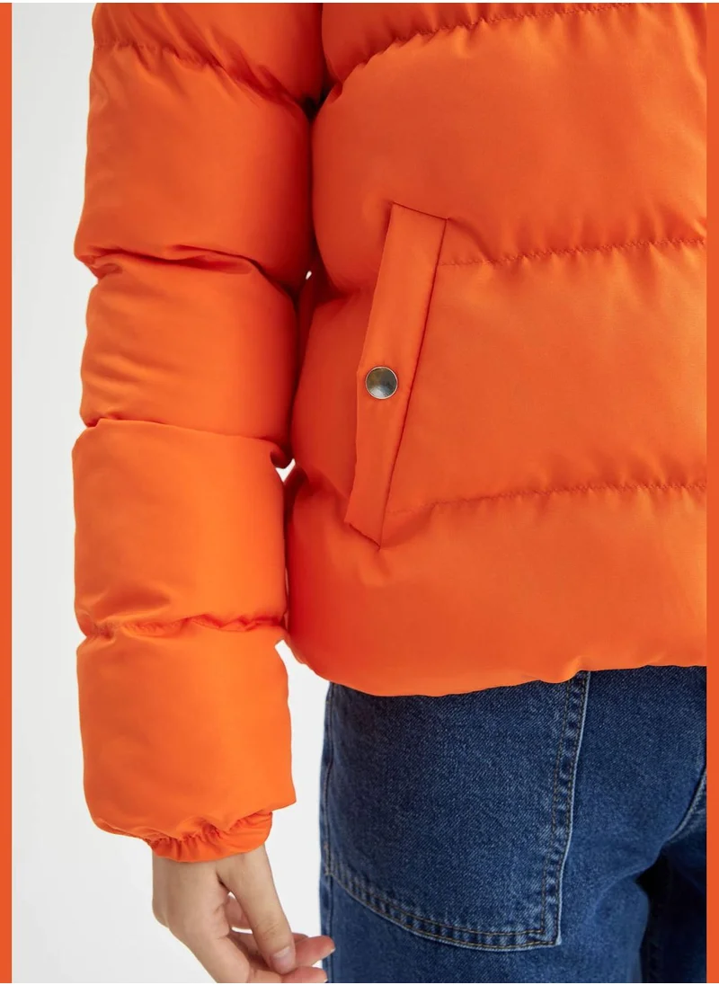 DeFacto Basic Zippered Puffer Jacket