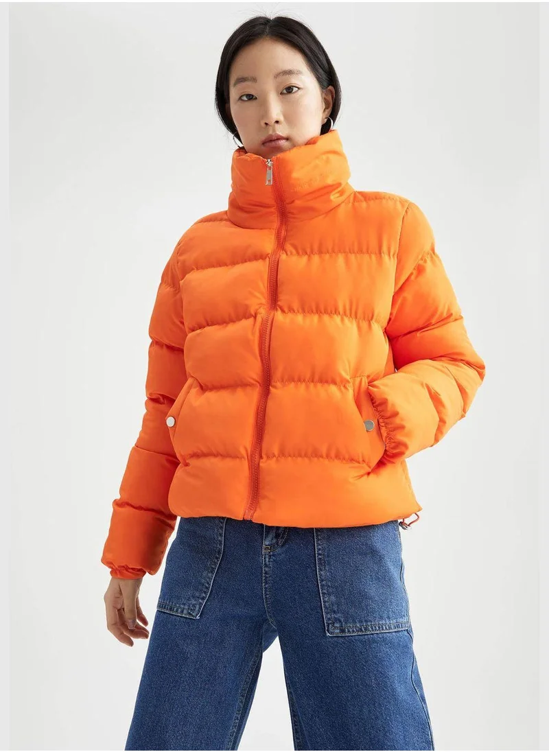 DeFacto Basic Zippered Puffer Jacket
