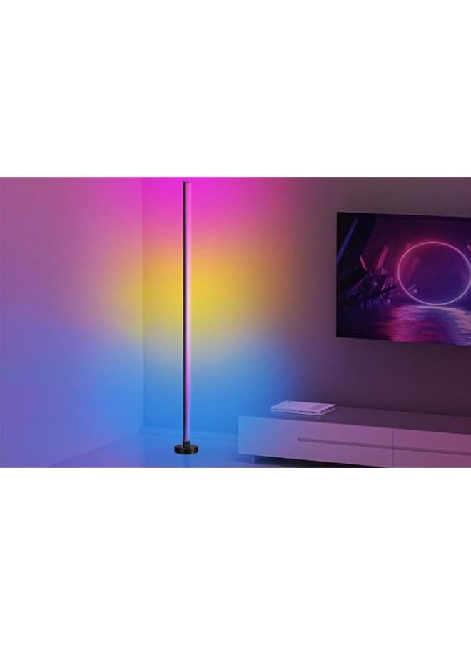 erorex Smart Led Floor Lamp 47 Inch Dimmable Modern Rgb Color Changing Corner Lamp With Remote And App Control 16 Million Colors Music Sync Detachable Standing Lamp For Living Room Bedroom Gaming 1 Pack  - Image 1