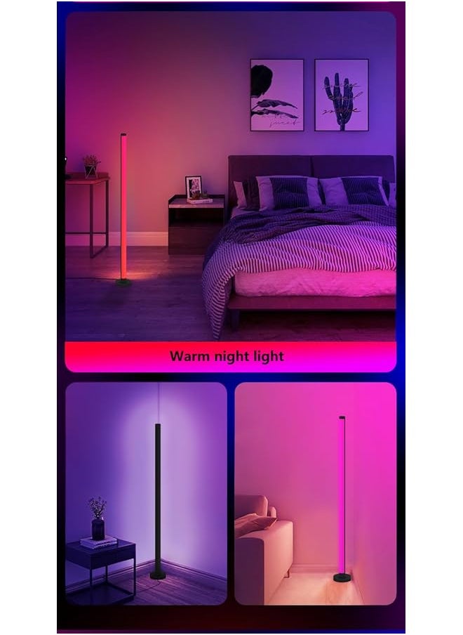 erorex Smart Led Floor Lamp 47 Inch Dimmable Modern Rgb Color Changing Corner Lamp With Remote And App Control 16 Million Colors Music Sync Detachable Standing Lamp For Living Room Bedroom Gaming 1 Pack  - Image 2