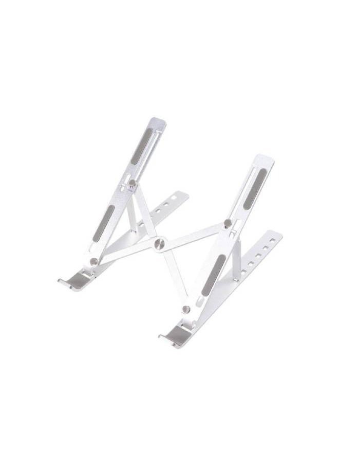 Generic 7-Level Adjustable Aluminum Alloy Foldable Laptop Stand - Silver  - Image 2