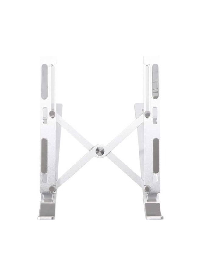 Generic 7-Level Adjustable Aluminum Alloy Foldable Laptop Stand - Silver  - Image 1