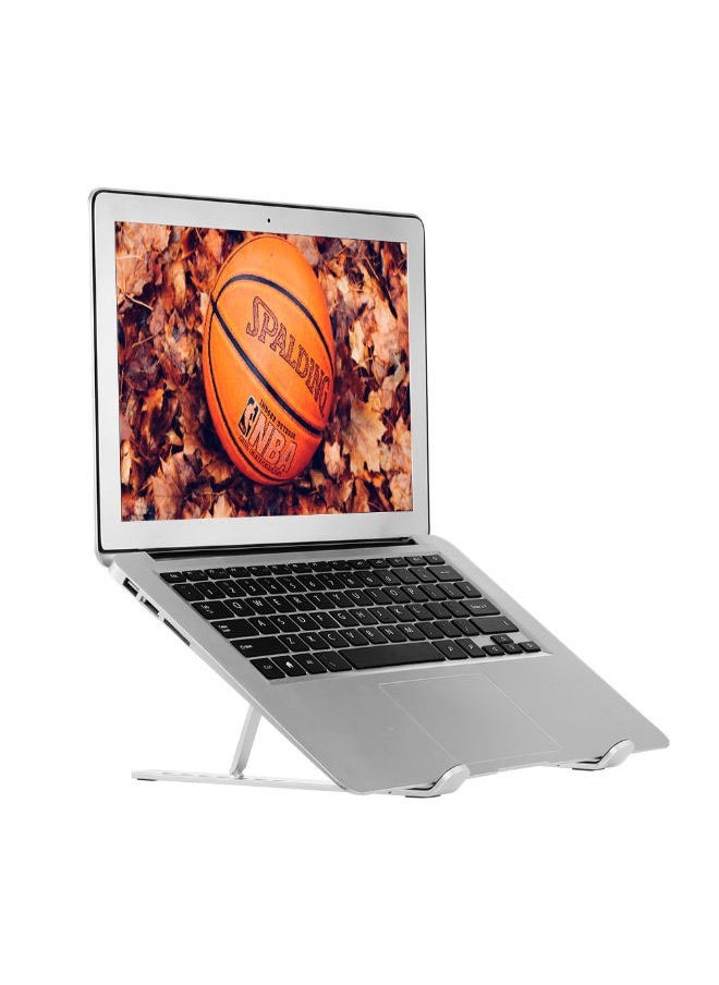 Generic 7-Level Adjustable Aluminum Alloy Foldable Laptop Stand - Silver  - Image 3