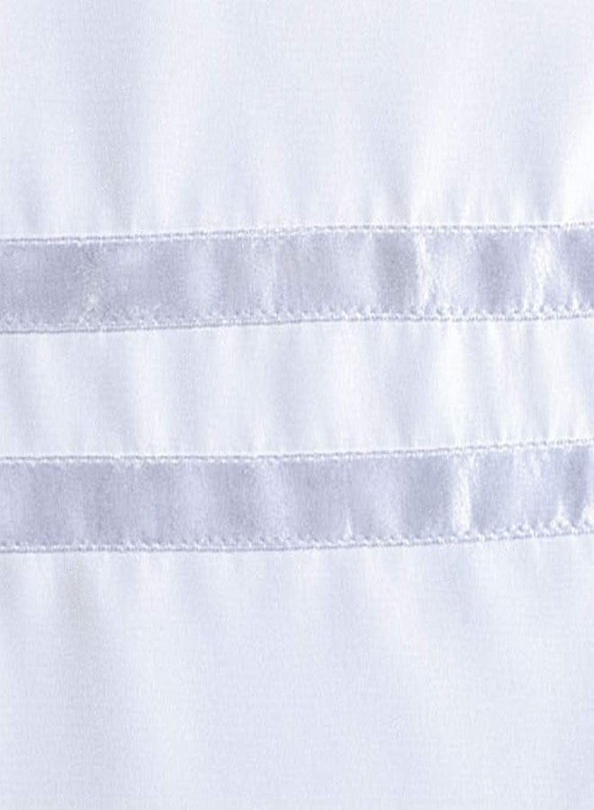 Hookless Arcs & Angles Shower Curtain,White,Escape Pattern,74" L (8541793084) - Image 4