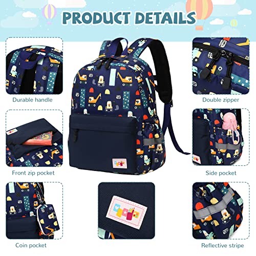 mygreen 14 Inch Backpack for Boys Girls, Kids Backpacks for Preschool, Kindergarten, Elementary with Adjustable Padded Straps Shark Blue - Image 4