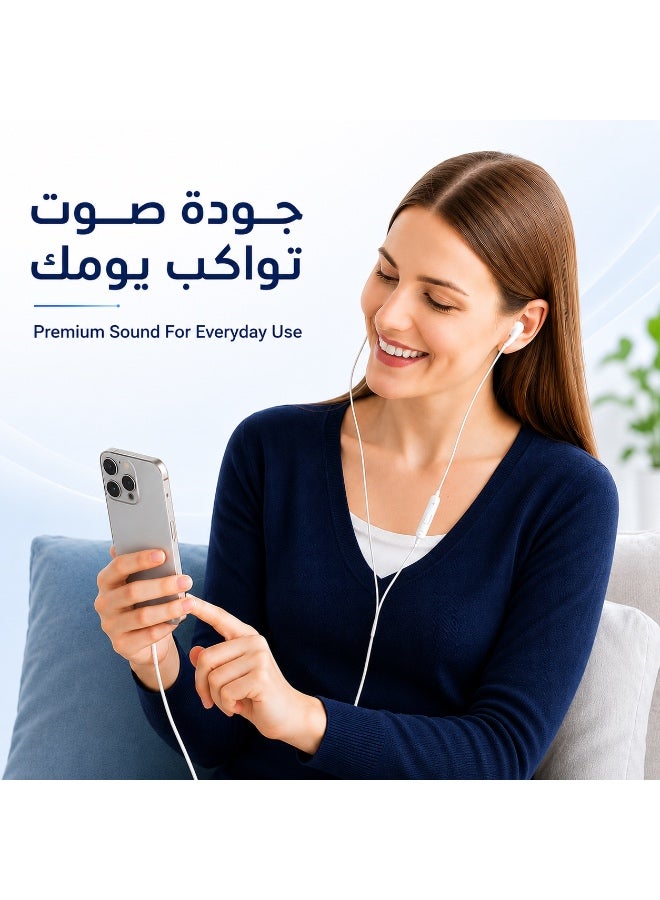 BARQ iPhone headphones – Wired iPhone headphones, wired earphones, wired earphones, Type-C headphones, and Type-C earphones with high quality, deep HD sound, clear microphone, and volume control. Comfortable and compatible with iPhone 15, 16, and 17. - Image 4