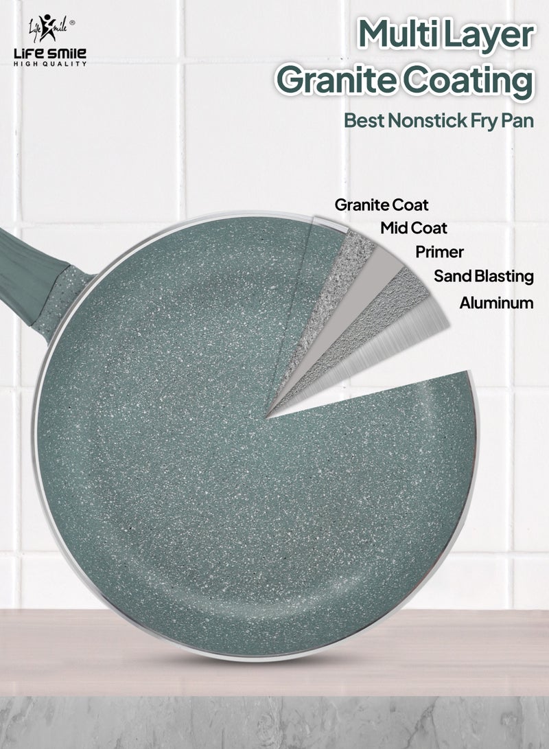 Life Smile طقم مقالي غير لاصقة مكون من 3 قطع مع قاع تحريضي - أواني طهي متينة - Image 4