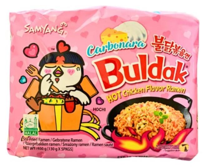 Samyang Buldak Hot Chicken Ramen Carbonara  Noodles 130 gm - Image 1