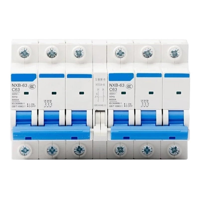 مفتاح التحويل اليدوي 3P 32A 40A 63A MTS قاطع دائرة مزدوج الطاقة 400V 50A 3P 3P - Image 2