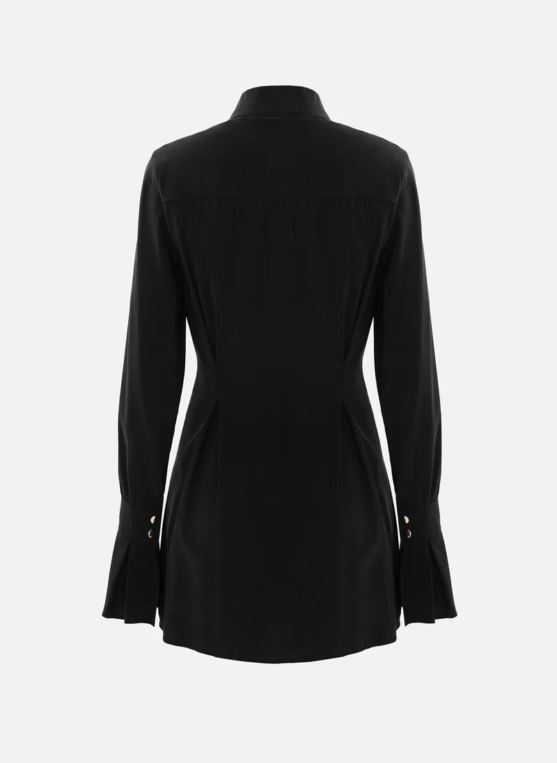 Lichi  Mini shirt dress in lightweight fabric for Women | Best Price UAE