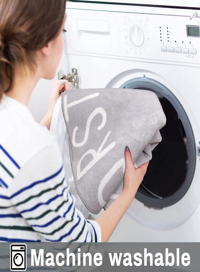 LIVEBOX ABC Play Room Round Rug for Kids Bedroom, Alphabet Area Rug Circle Washable Rug for Playroom Classroom Tent, Non-Slip Crawling Mat Circular Learning Carpet for Teen Boys and Girls (59",Grey) - Image 3