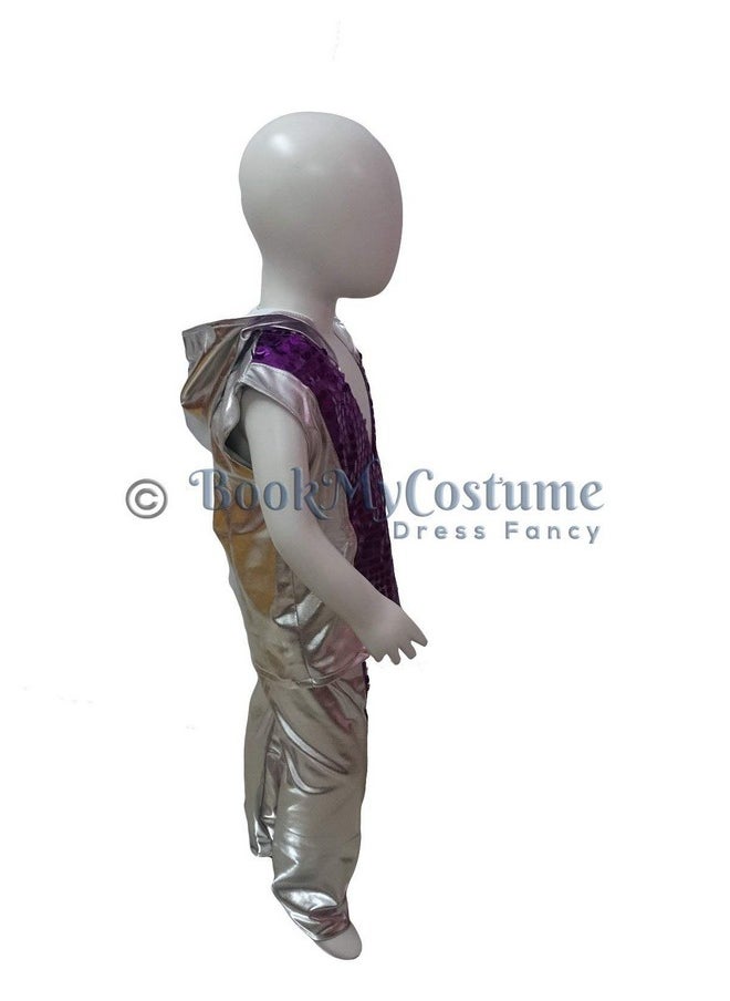 BookMyCostume BookMyCostume Western Dance Costume for Boys - Purple & Silver - Tshirt with Trousers - Premium 8-10 years  - Image 2