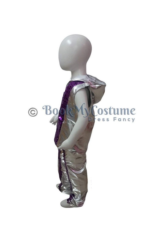 BookMyCostume BookMyCostume Western Dance Costume for Boys - Purple & Silver - Tshirt with Trousers - Premium 8-10 years  - Image 4