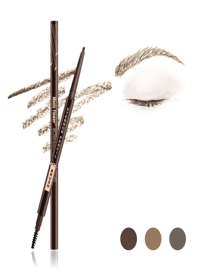 Music Flower Eyebrow Pencil in Teardrop Tip with Spoolie Brush, Dual Ended Eyebrow Pen Natural Fills and Defines Brow Medium Brown - Image 1