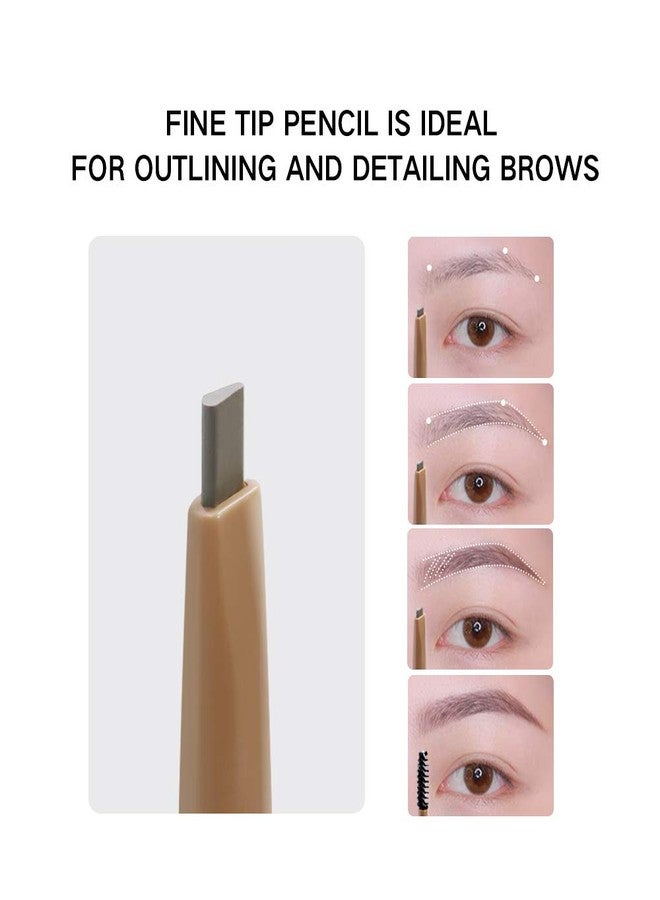 Music Flower Eyebrow Pencil in Teardrop Tip with Spoolie Brush, Dual Ended Eyebrow Pen Natural Fills and Defines Brow Medium Brown - Image 4