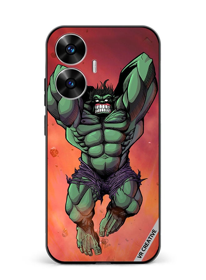 VR CREATIVE Protective Case Cover For Realme C55 Hulk Angry Design Multicolour - Image 1