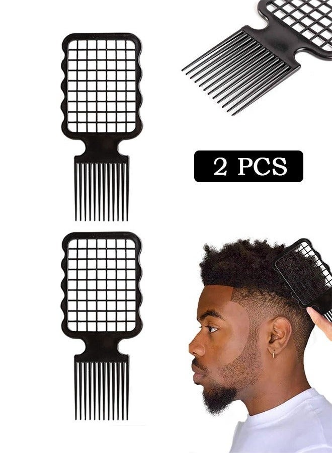 2 قطعة تويست أمشاط ، مشط فرشاة الشعر الإسفنجية ، مشط بديل للرجال (أسود) - Image 1