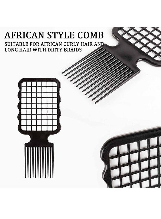 2 قطعة تويست أمشاط ، مشط فرشاة الشعر الإسفنجية ، مشط بديل للرجال (أسود) - Image 3