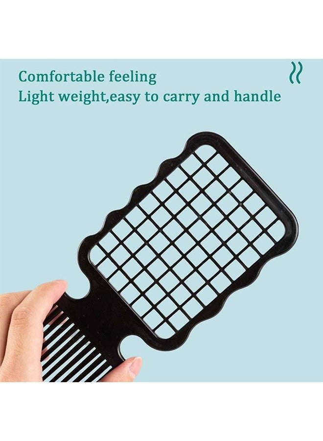 2 قطعة تويست أمشاط ، مشط فرشاة الشعر الإسفنجية ، مشط بديل للرجال (أسود) - Image 4