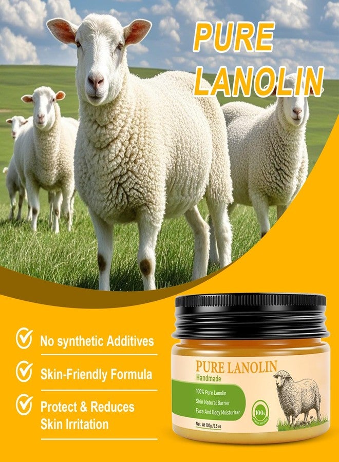 YURHERSU Pure Lanolin Face Balm, Skin Moisturizing Cream, Firming Soothing Improving Skin Creating Protective Film Anti-wrinkle, Daily Moisturizer Face Cream Fights Dry Skin For SkinCare - Image 3