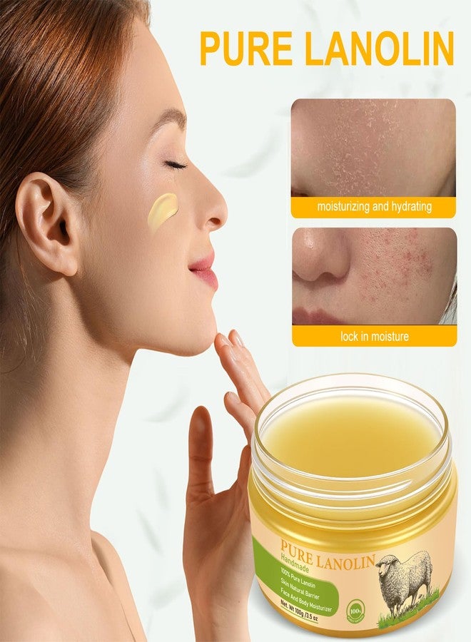 YURHERSU Pure Lanolin Face Balm, Skin Moisturizing Cream, Firming Soothing Improving Skin Creating Protective Film Anti-wrinkle, Daily Moisturizer Face Cream Fights Dry Skin For SkinCare - Image 2