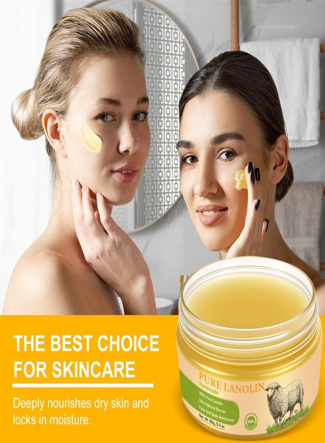 YURHERSU Pure Lanolin Face Balm, Skin Moisturizing Cream, Firming Soothing Improving Skin Creating Protective Film Anti-wrinkle, Daily Moisturizer Face Cream Fights Dry Skin For SkinCare - Image 4