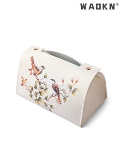 Decorative Tissue Box for Living & Dining Rooms, Napkin Holder with Bird and Flower Design,Stylish Napkin Holder for Home,Add Sophistication to Your Interior with This Chic Paper Towel Dispenser