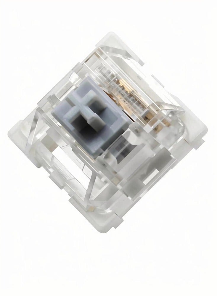 Stealth Silent Gray Switches 3-Pin Hot-Swap Mechanical Axles With RGB SMD LED Compatibility For Office Keyboards  - Image 1