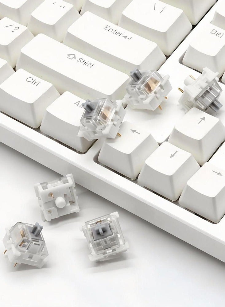 Stealth Silent Gray Switches 3-Pin Hot-Swap Mechanical Axles With RGB SMD LED Compatibility For Office Keyboards  - Image 5