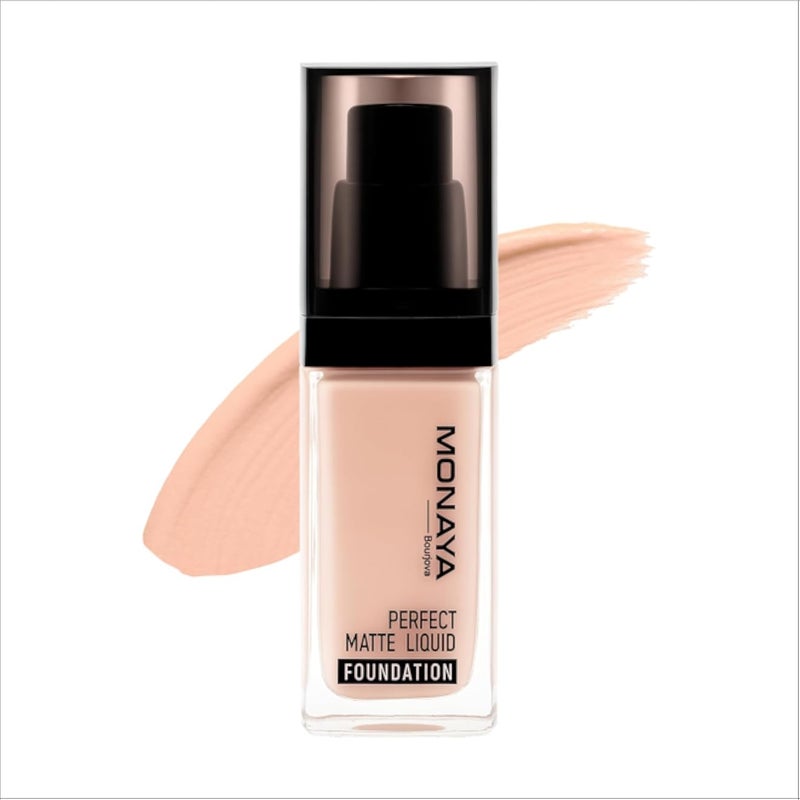 Monaya F001 Perfect Matte Liquid Foundation â€“ Full Coverage, Waterproof, Long-Lasting, Affordable Makeup, Oil-Free, Concealer Effect (F105#)