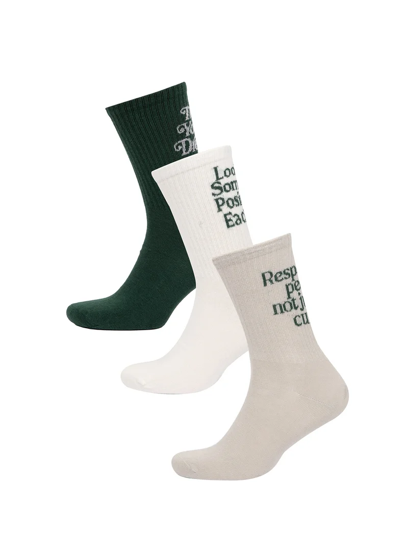ديفاكتو Relax Fit 3-Pack Cotton Long Socks