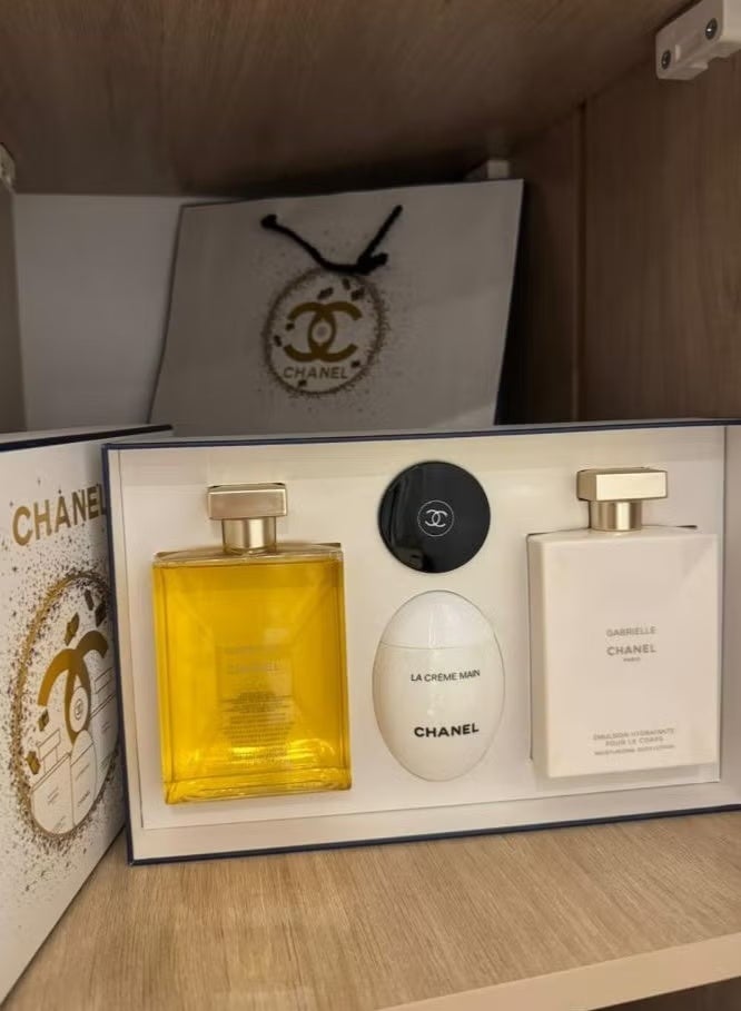 مجموعة غابريل شانيل شاور جل ولوشن وكريم يد ومرطب شفاة