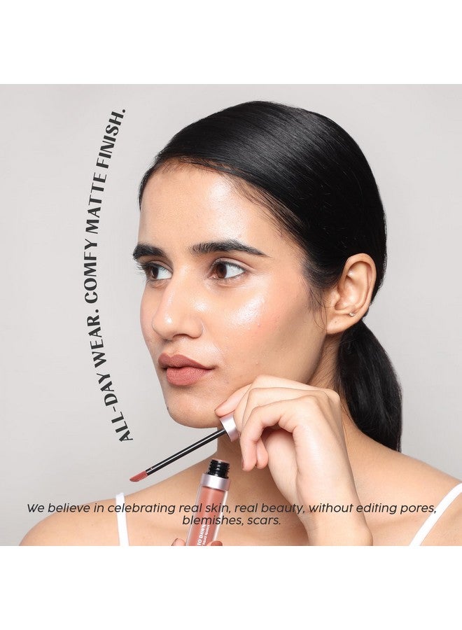 HOUSE OF MAKEUP Hydrating Liquid Lipstick | Nude Lipstick Shades | Comfy Liquid Lipsticks For Women | Everyday Nude Shade Lipstick | Liquid Matte Lipstick | 5 Ml | Ginger Snap - Image 3