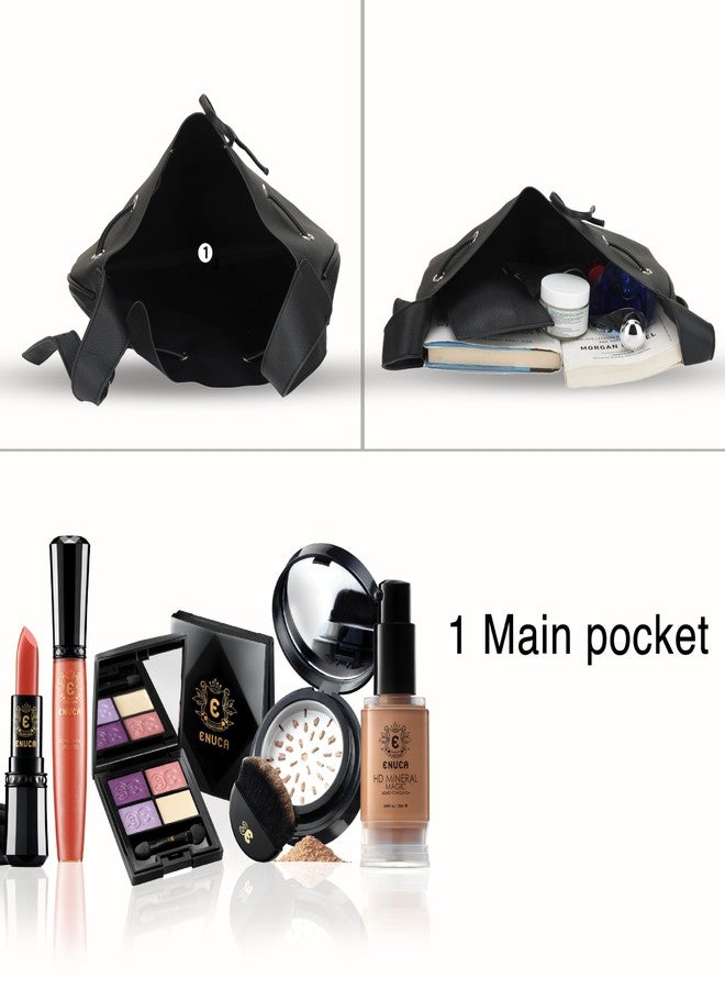 SIBY Top Handle Bag Set - PU Material,Waterproof - Spacious Design with Small Purse - Ideal for Daily Use and Special Occasions (Black) - Image 4