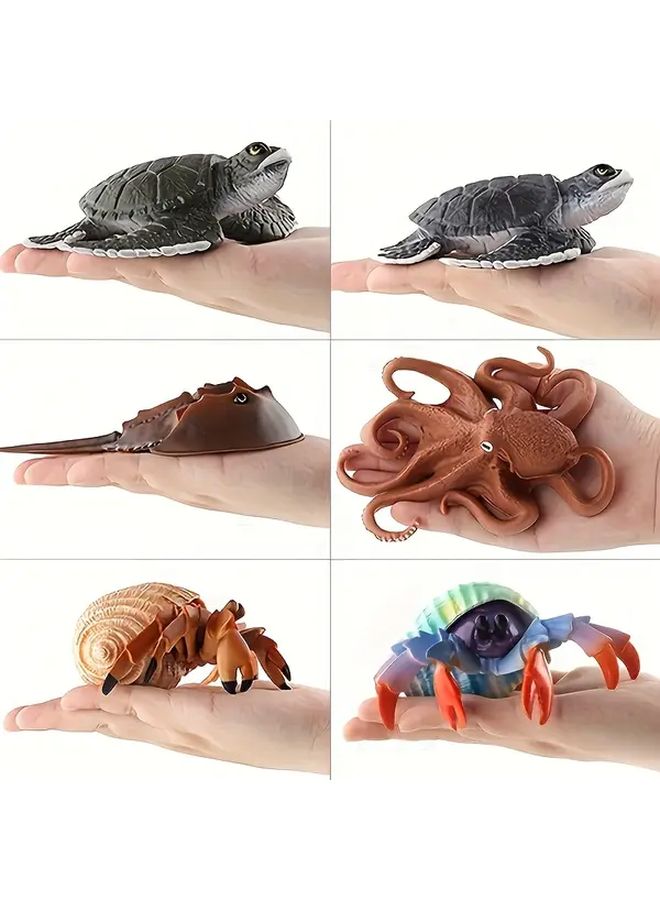 Realistic Underwater Animal Model Set Turtle Crab Octopus Static Ornaments - Image 3