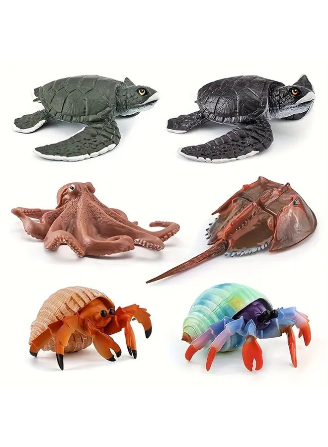 Realistic Underwater Animal Model Set Turtle Crab Octopus Static Ornaments - Image 4